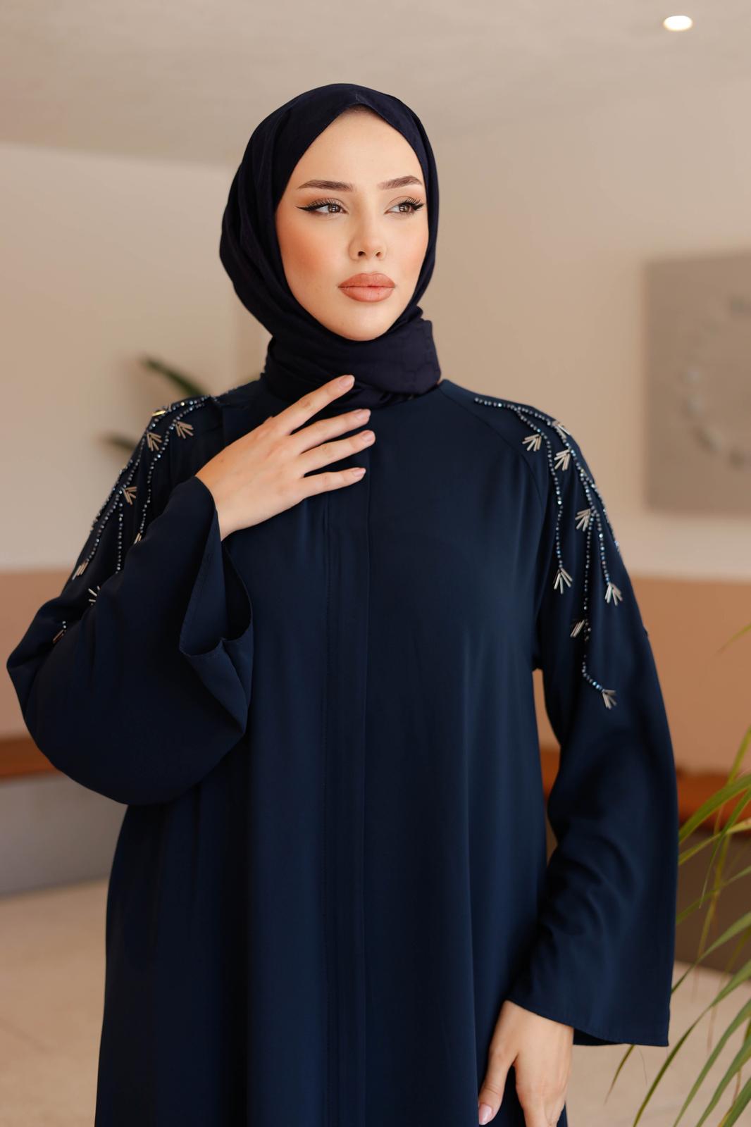 KRİSTAL BONCUKLU EL İŞLEMELİ FERACE