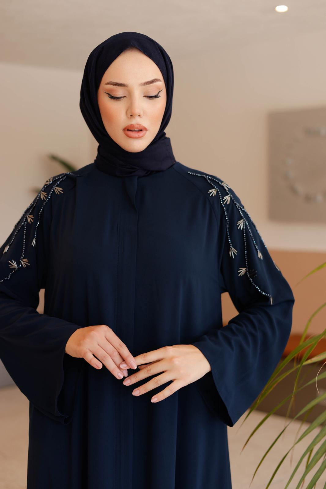 KRİSTAL BONCUKLU EL İŞLEMELİ FERACE