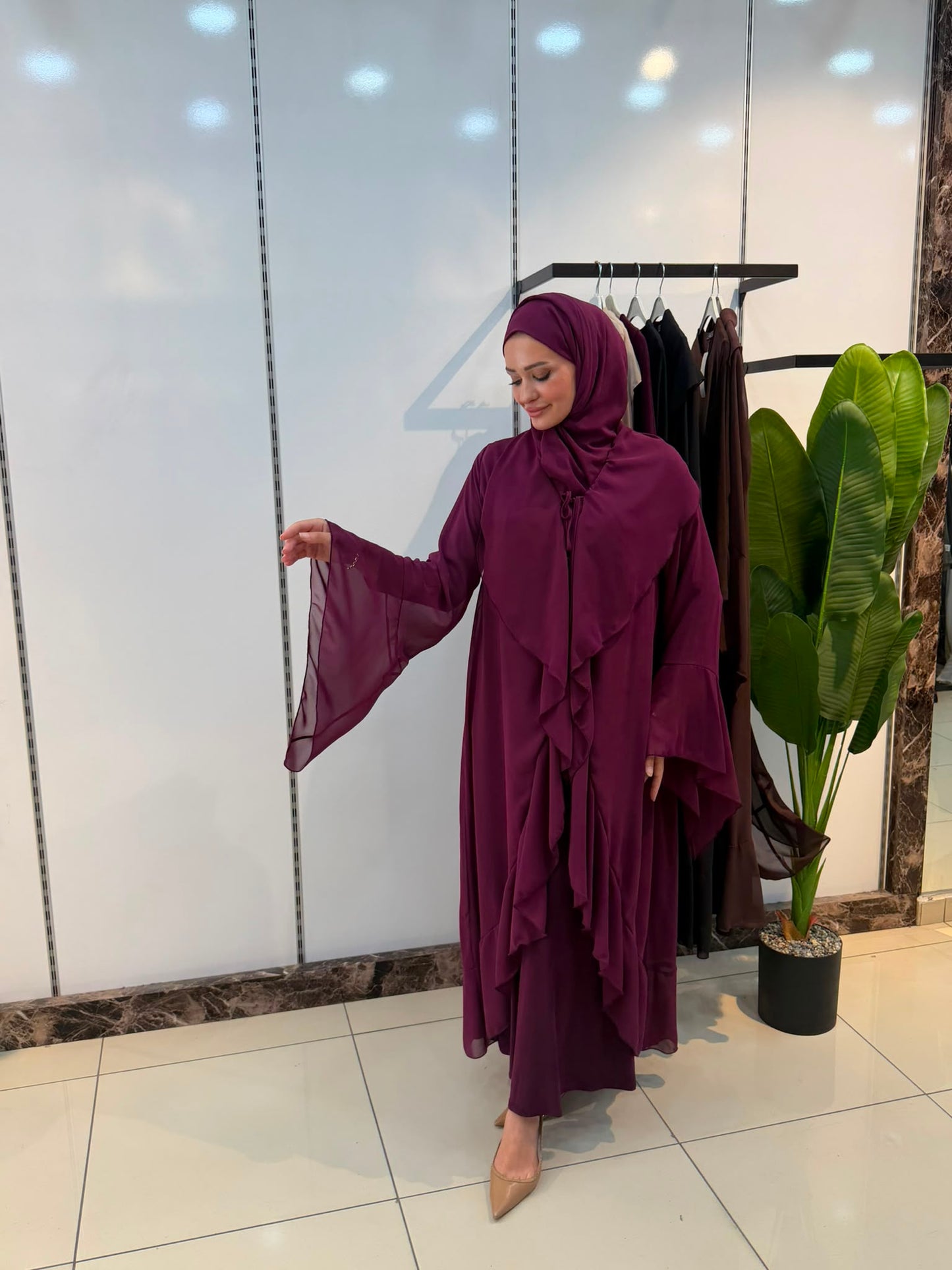 ŞİFON ABAYA TAKIM