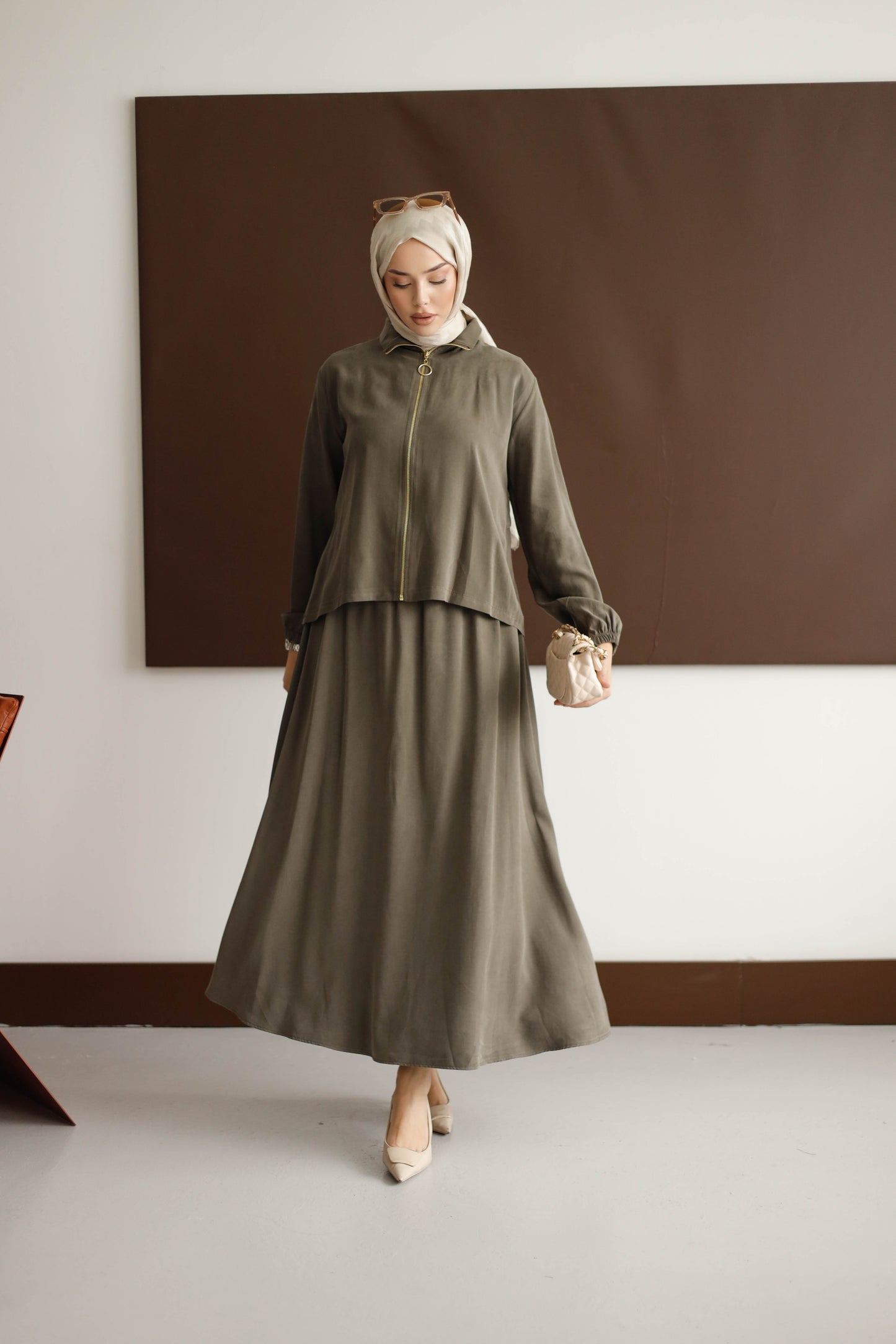 ORGANİK KUMAŞ ETEKLİ TAKIM