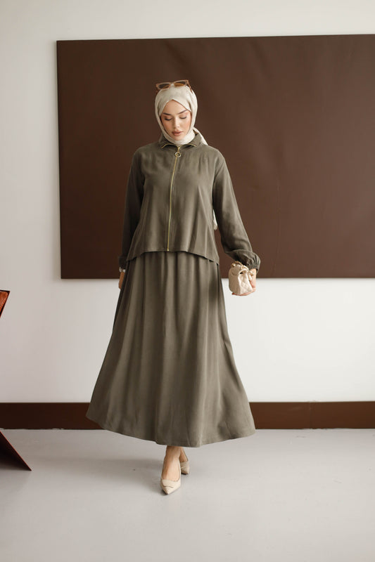 ORGANİK KUMAŞ ETEKLİ TAKIM