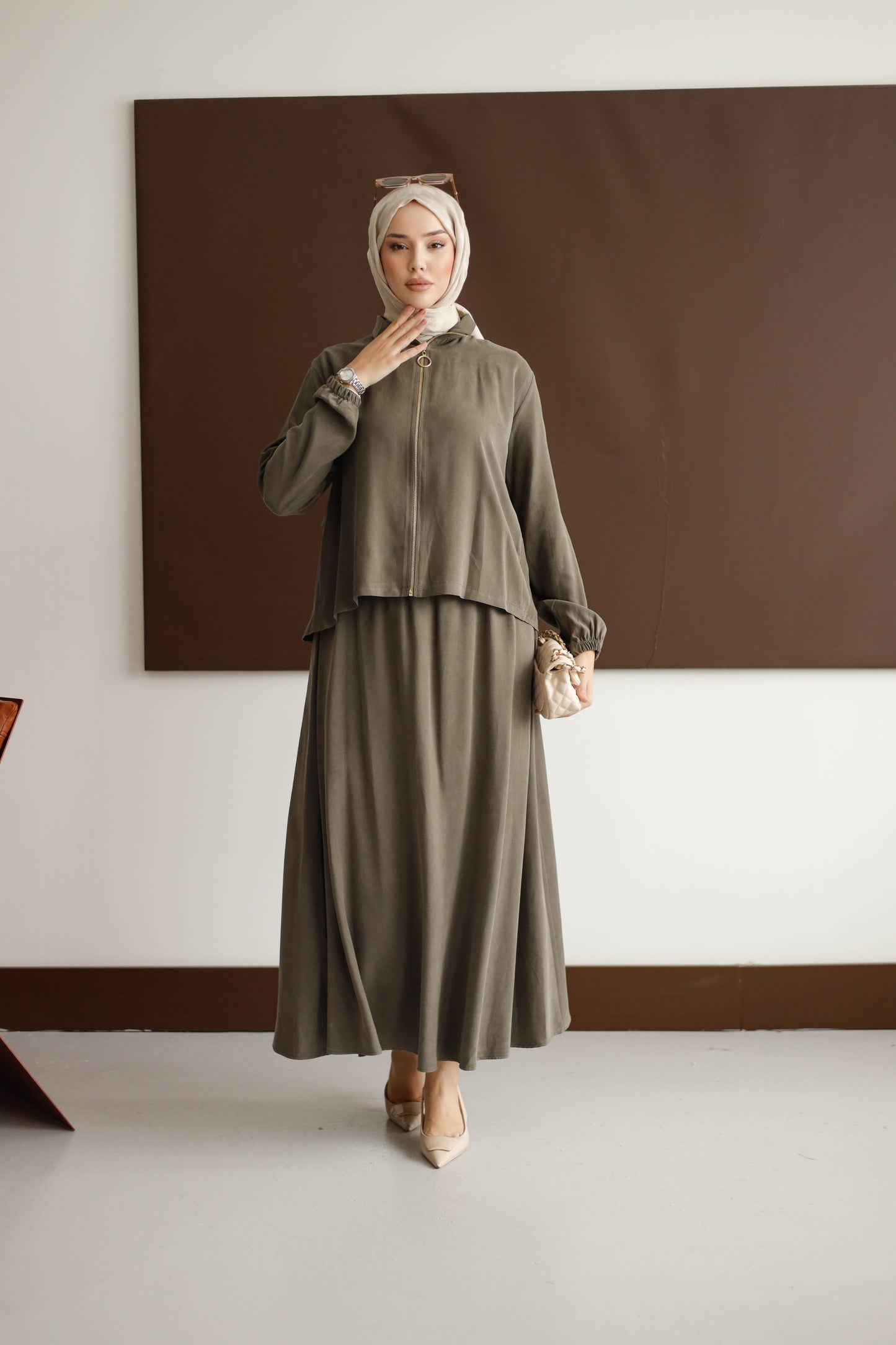 ORGANİK KUMAŞ ETEKLİ TAKIM