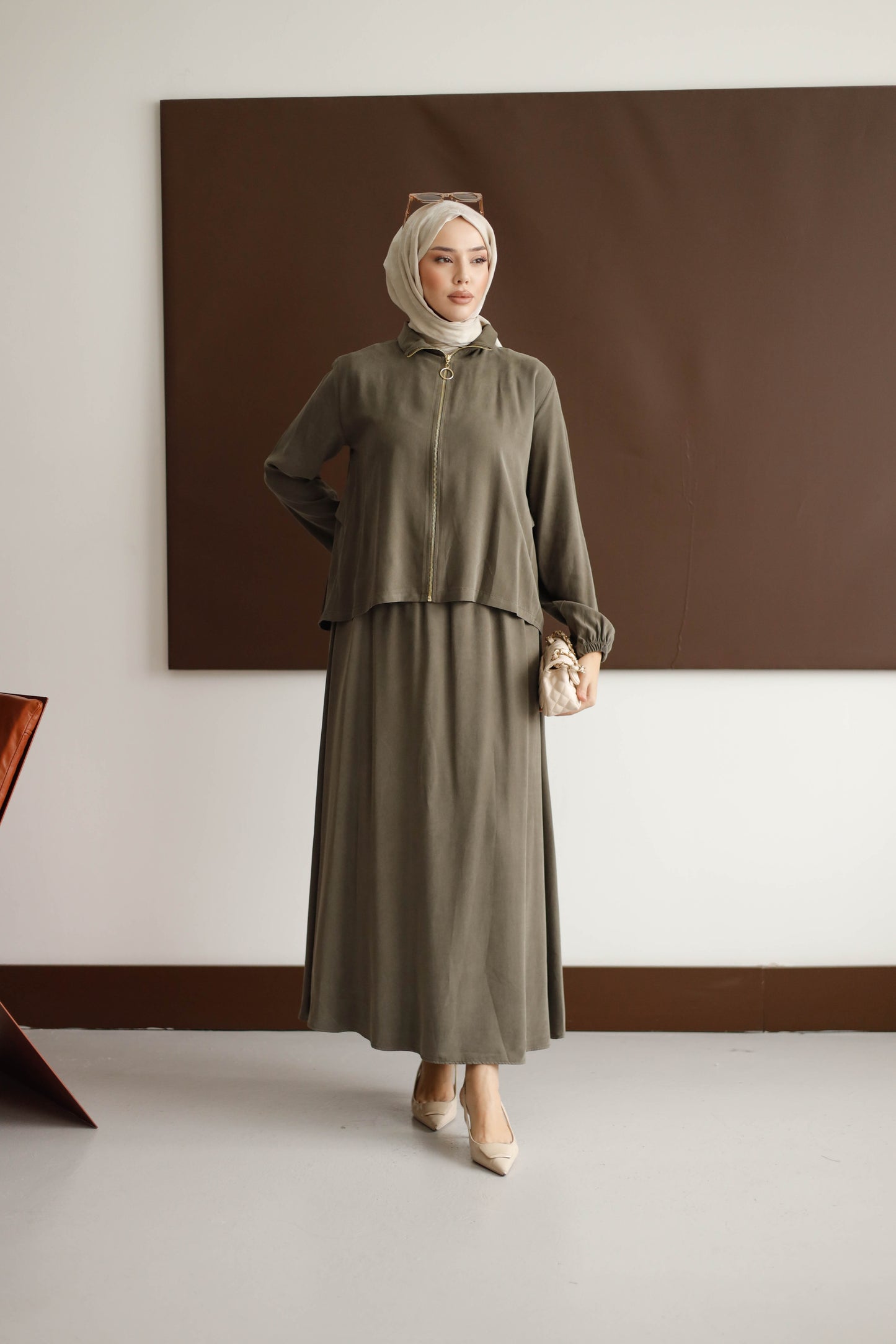 ORGANİK KUMAŞ ETEKLİ TAKIM