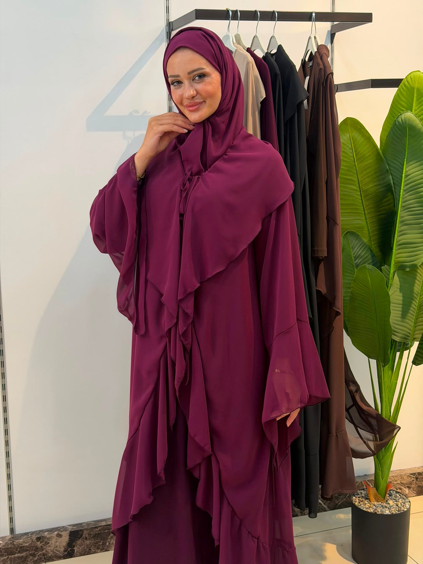 ŞİFON ABAYA TAKIM