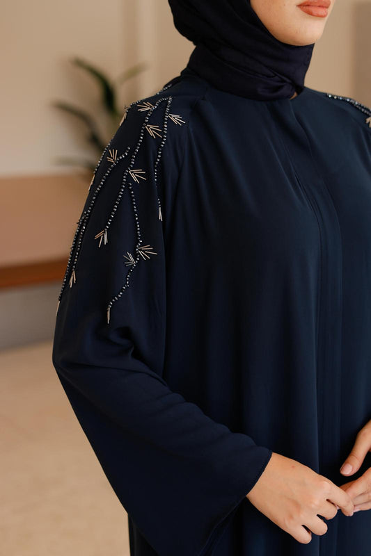 KRİSTAL BONCUKLU EL İŞLEMELİ FERACE